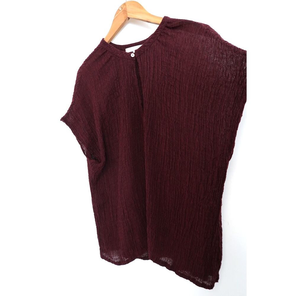 ERICA TANOV Linen Gauze Plisse Crinkle Dolman Blouse Top Garmentory 3 XL $325 - Picture 3 of 11